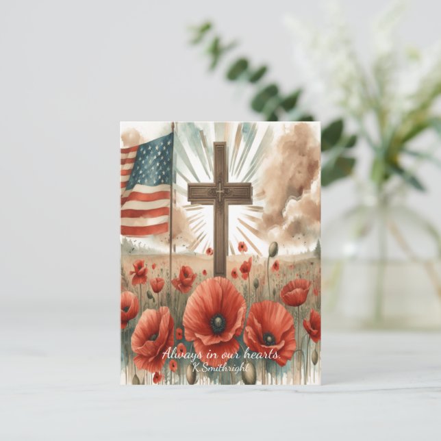 Sunlight Over Fallen Valour  Holiday Postcard (Standing Front)