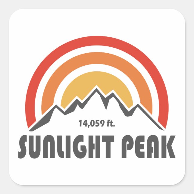 Sunlight Peak Square Sticker (Front)