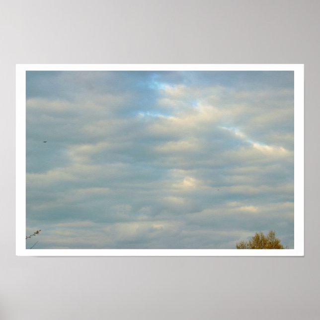 Sunlight Peeking Through the Clouds Poster (Front)