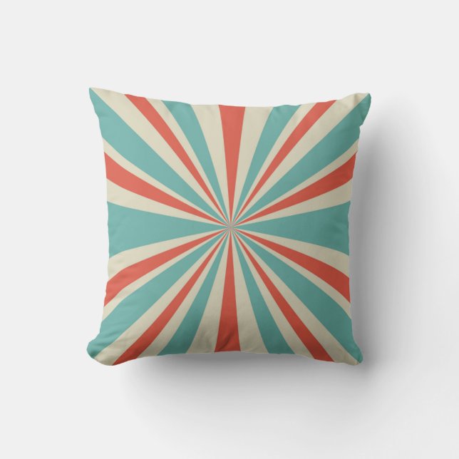 Sunlight retro horizontal background. Pale red and Cushion (Front)