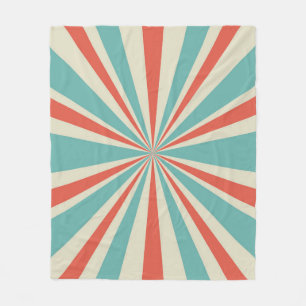 Sunlight retro horizontal background. Pale red and Fleece Blanket