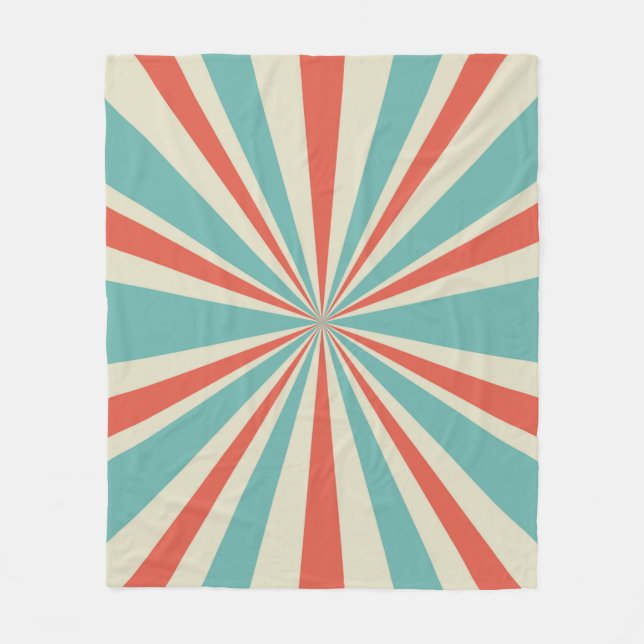 Sunlight retro horizontal background. Pale red and Fleece Blanket (Front)