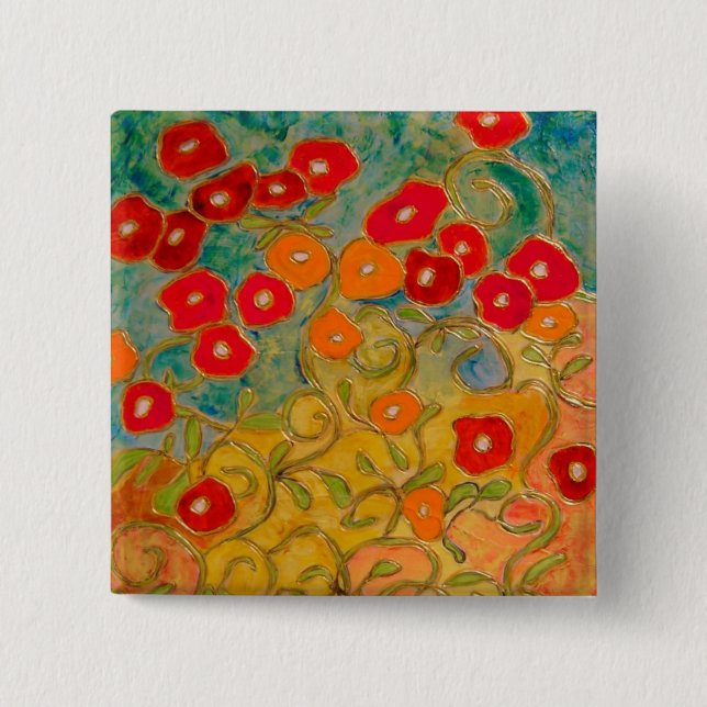 sunlight splendour (painting) button (Front)