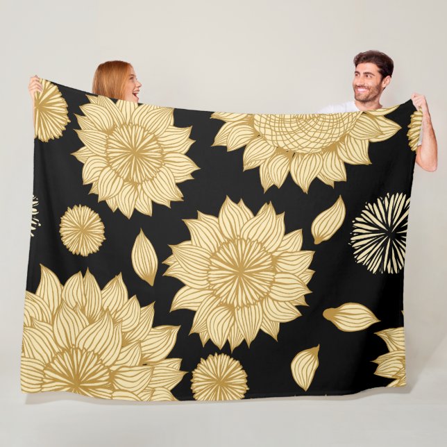 Sunlight Stillness Custom Background Fleece Blanket (In Situ)