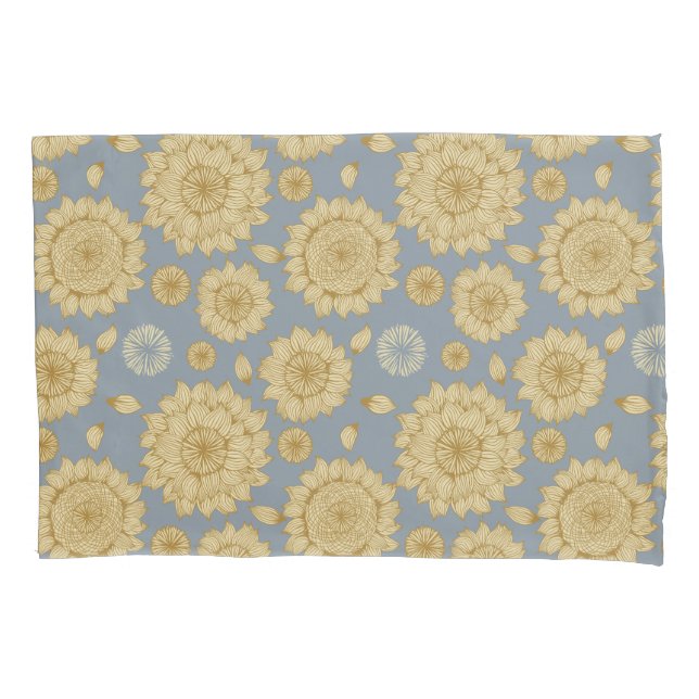 Sunlight Stillness II in Soft Blue Grey Pillowcase (Front)