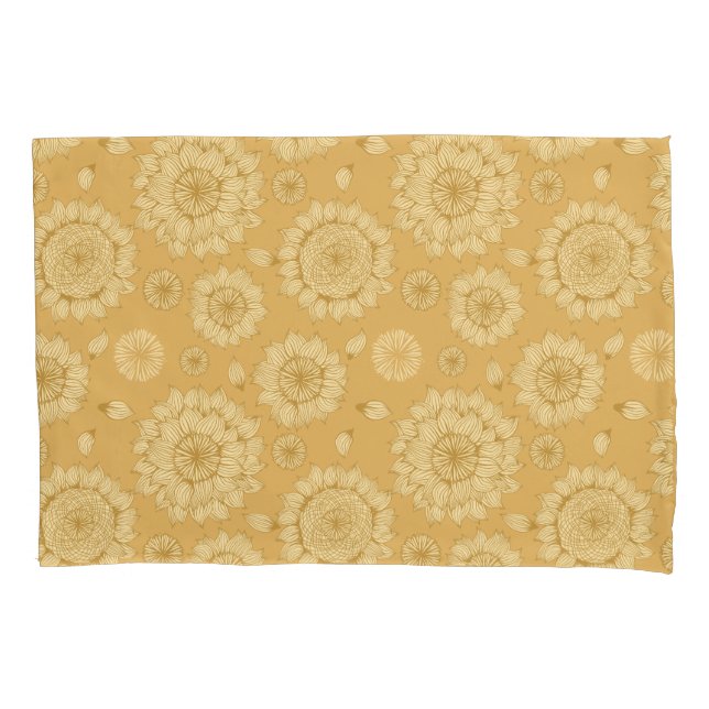 Sunlight Stillness II in Warm Amber Pillowcase (Front)