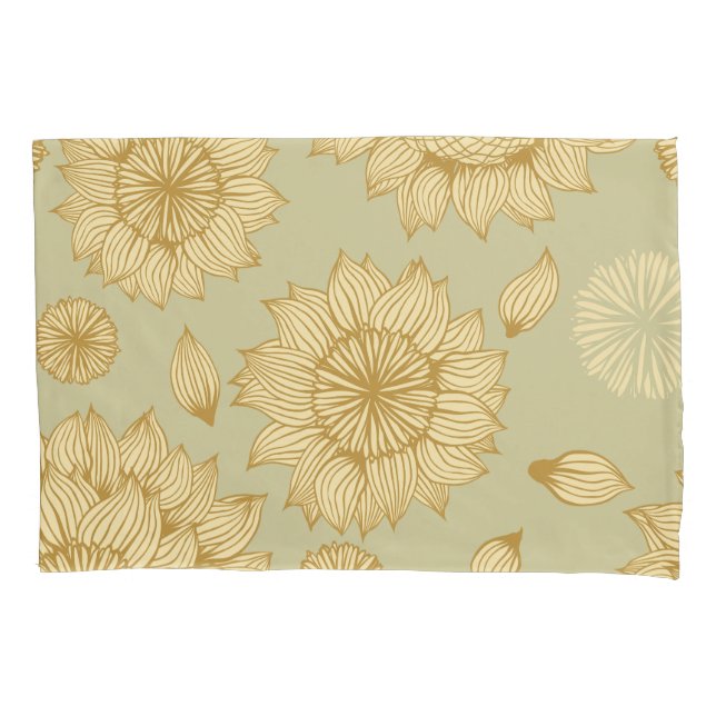 Sunlight Stillness in Light Olive Pillowcase (Front)