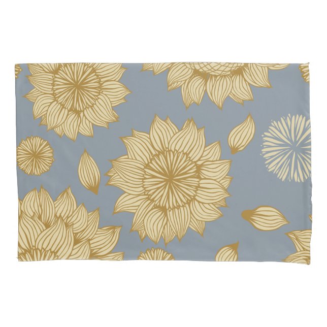Sunlight Stillness in Soft Blue Grey Pillowcase (Front)