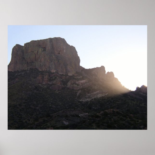 Sunlight Streaming Over Casa Grande, BBNP, Texas Poster (Front)