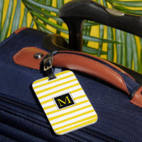 Sunlight Stripes Monogram Luggage Tag