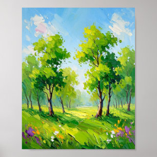 Sunlight Through the Verdant Canopy Poster