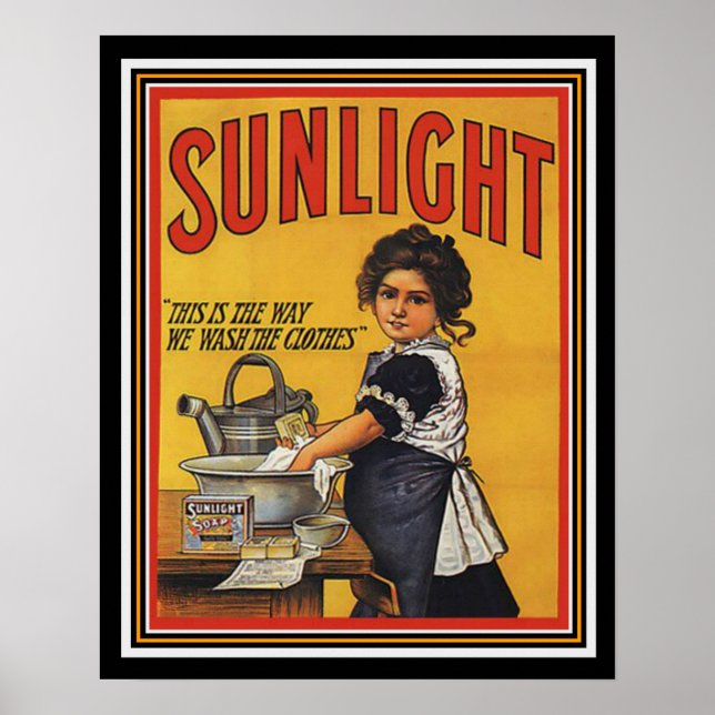 Sunlight Vintage Laundry Ad Poster 16 x 20 (Front)