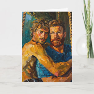Sunlit Beach Embrace Card