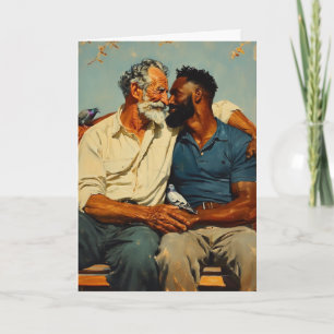 Sunlit Bench Embrace Card