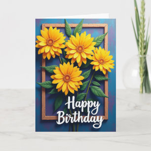 Sunlit Birthday Flowers Card