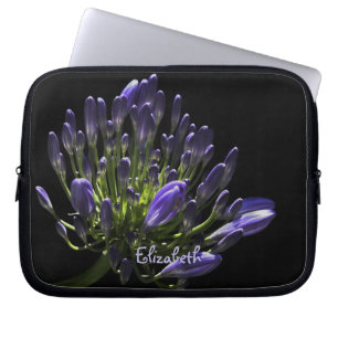 Sunlit Blooming Purple Agapanthus, African Lily Laptop Sleeve