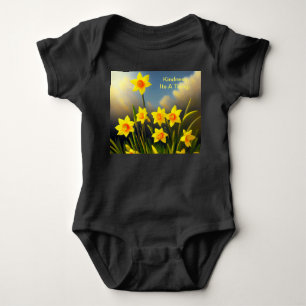 Sunlit Blooms: Golden Daffodils in Full Glory Baby Bodysuit