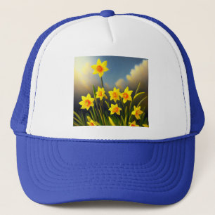 Sunlit Blooms: Golden Daffodils in Full Glory  Trucker Hat