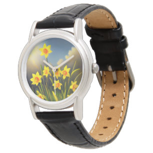 Sunlit Blooms: Golden Daffodils in Full Glory Watch
