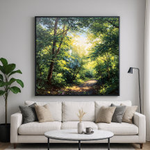 Sunlit Canopies - Painterly Illustration Style Art