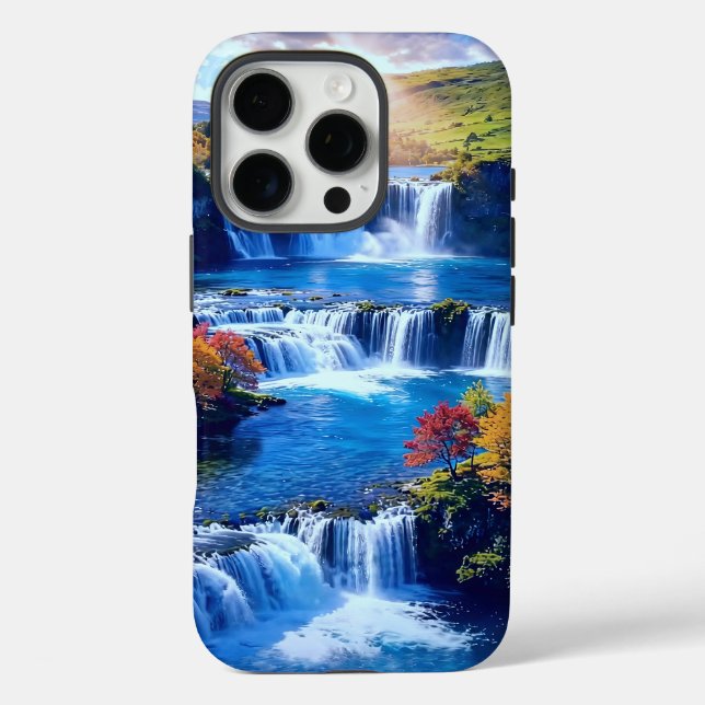 Sunlit Cascade Valley 001 Case-Mate iPhone Case (Back)