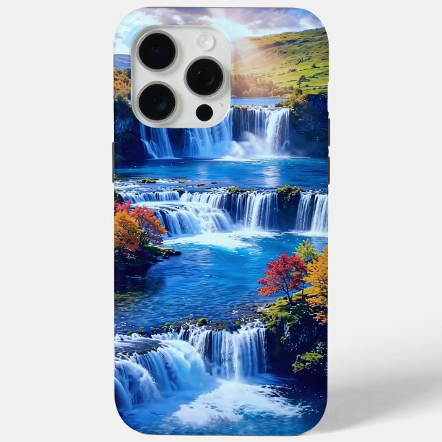 Sunlit Cascade Valley 001 Case-Mate iPhone Case (Back)