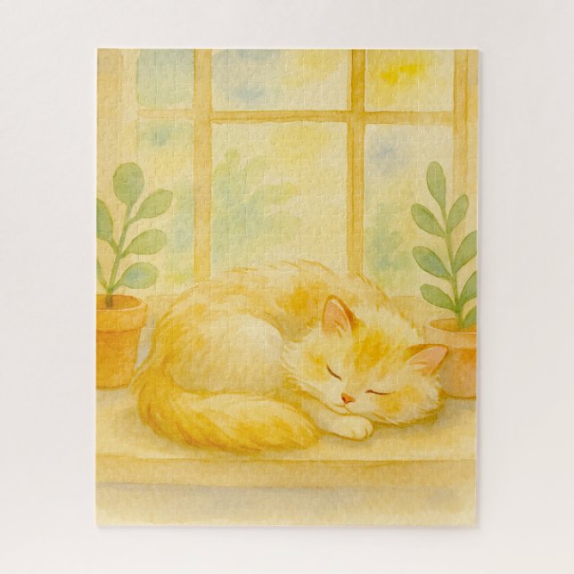 Sunlit Cat Haven Jigsaw Puzzle (Vertical)