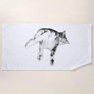 Sunlit Catnap Beach Towel