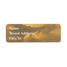 Sunlit Clouds Return Address Labels – Nature Theme