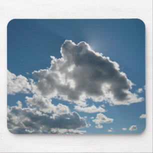 Sunlit Clouds Under Open Sky Mouse Pad
