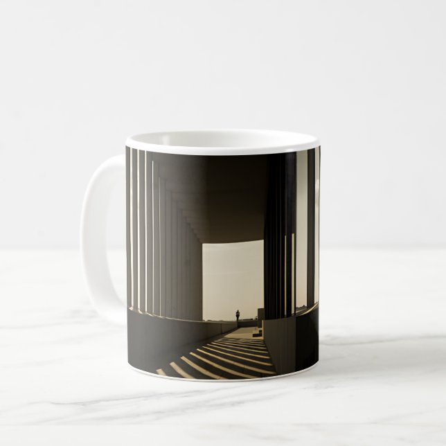 Sunlit Column Shadows Coffee Mug (Front Left)