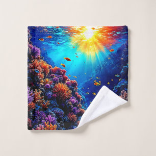 Sunlit Coral Reef Wonderland Bath Towel Set