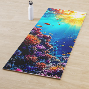 Sunlit Coral Reef Wonderland Yoga Mat