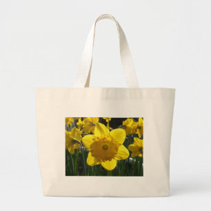 Sunlit Daffodil Large Tote Bag