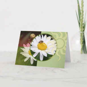 Sunlit Daisy and Bee Card