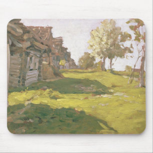 Sunlit Day. A Small Village, 1898 Mouse Pad