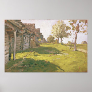 Sunlit Day. A Small Village, 1898 Poster