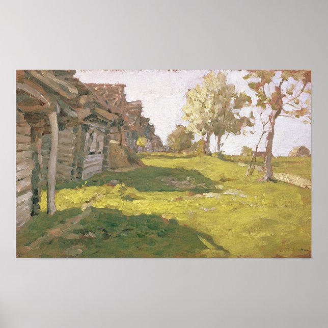 Sunlit Day. A Small Village, 1898 Poster (Front)