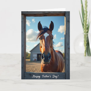 Sunlit Equine Fathers Day Card