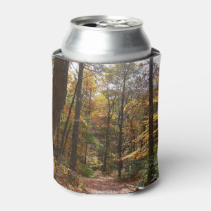 Sunlit Fall Trail in Laurel Hill State Park Can Cooler