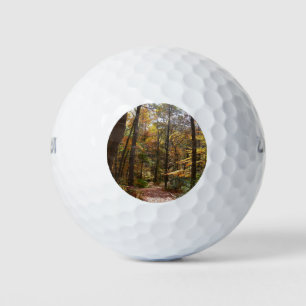 Sunlit Fall Trail in Laurel Hill State Park Golf Balls