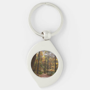 Sunlit Fall Trail in Laurel Hill State Park Key Ring