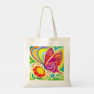 Sunlit Fluttering Flora Tote Bag