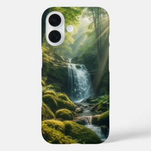 Sunlit Forest Falls iPhone 16 Case