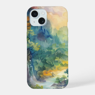 Sunlit Forest Valley Phone Case