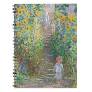 Sunlit Garden Path with Children Notebook