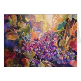 Sunlit Grapes that Glow Original Blank ART Card