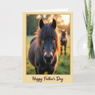 Sunlit Horse Fathers Day Card
