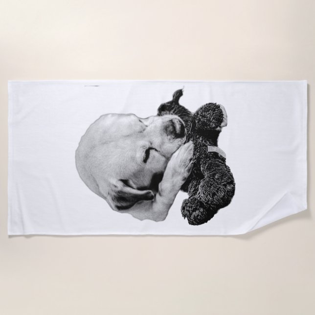 Sunlit Hug Beach Towel (Front)