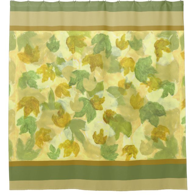 Sunlit Leafy Grapevine Vineyard shower curtain (Front)